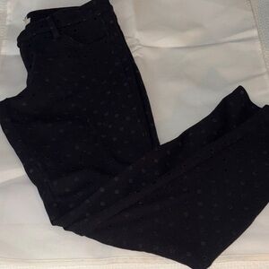 I CREW Black Polka Dot Stretchy Pants